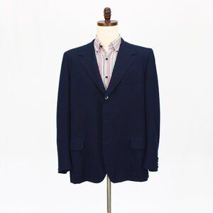 Vintage 1973 Oxxford Clothes 44R Navy 3-Button Sport Coat Blazer Jacket P404
